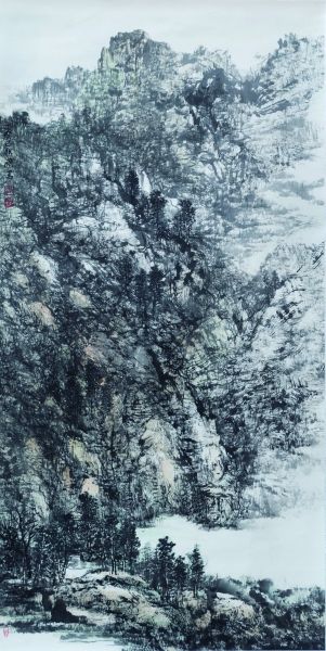 张国君 《太行情思》 中国画  136×68厘米 2013年